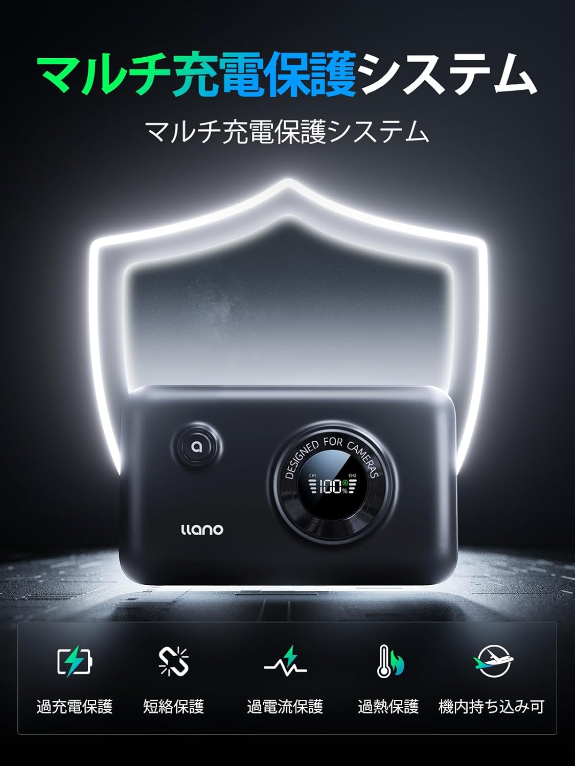 llano CS3 2in1 カメラバッテリー 充電器 NP-FW50用
